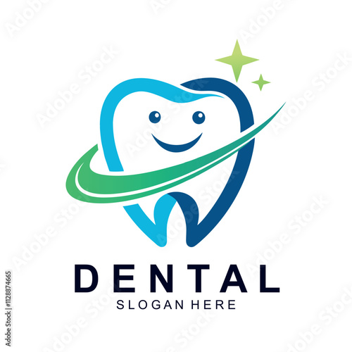 Dental Logo Design Creative Dentist Logo Creative Dental Clinic Company Vector Logo photo