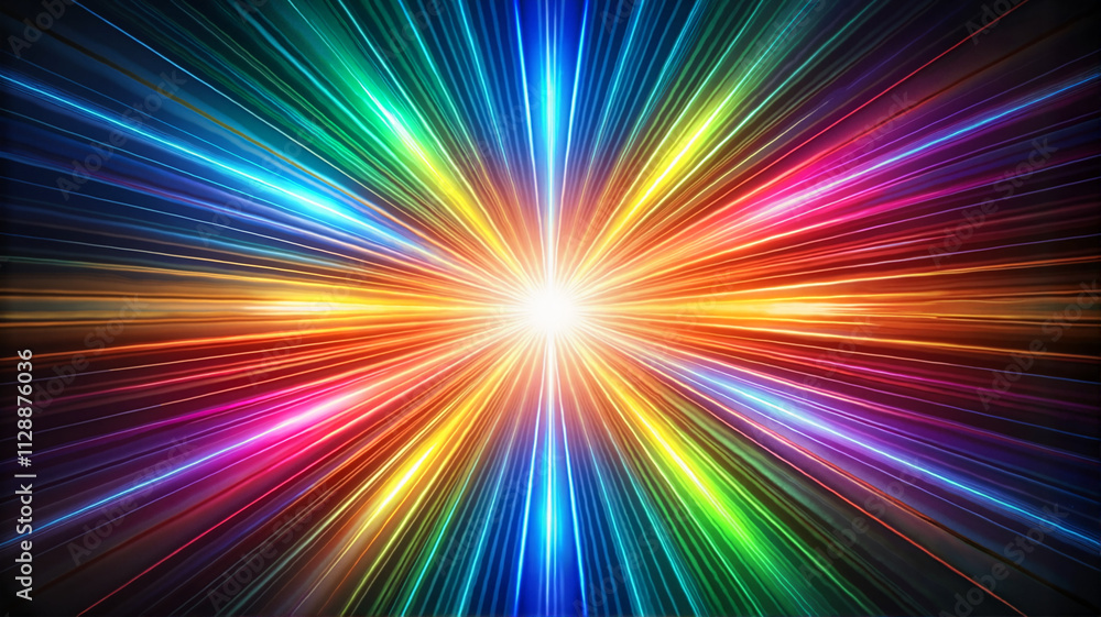 Radiant multicolor light burst Radiant multicolor light burst