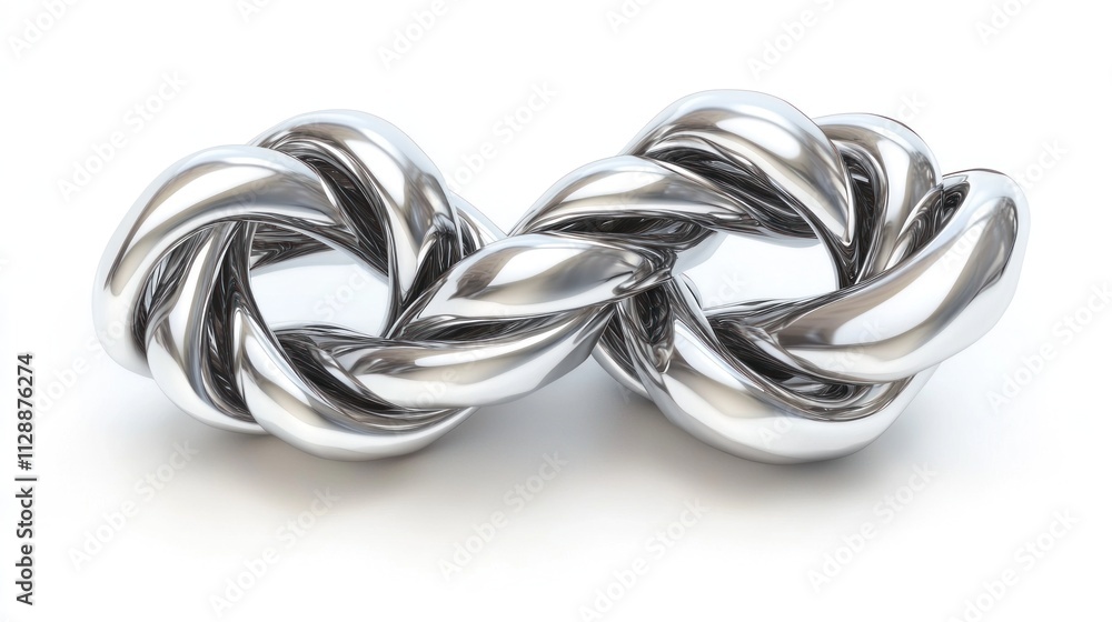 3d rendering abstract twiste3d spiral chain twiste3d isolate3d on white background. 3d rendering abstract twiste3d spiral chain twiste3d isolate3d on white background.
