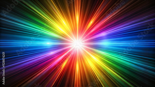 Radiant multicolor light explosion