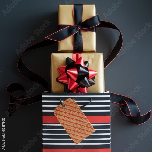 gift box with red ribbon