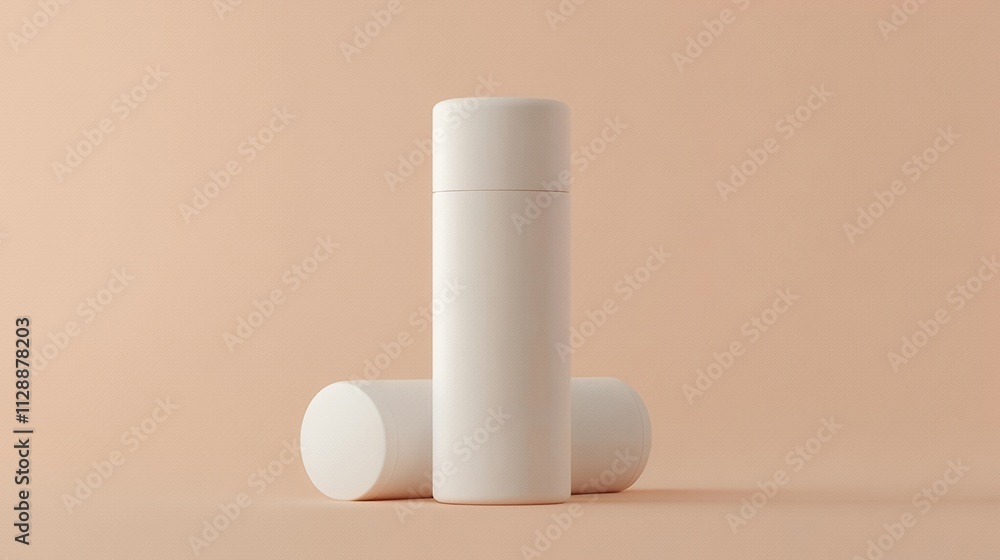 White Cosmetic Containers Mockup White Cosmetic Containers Mockup