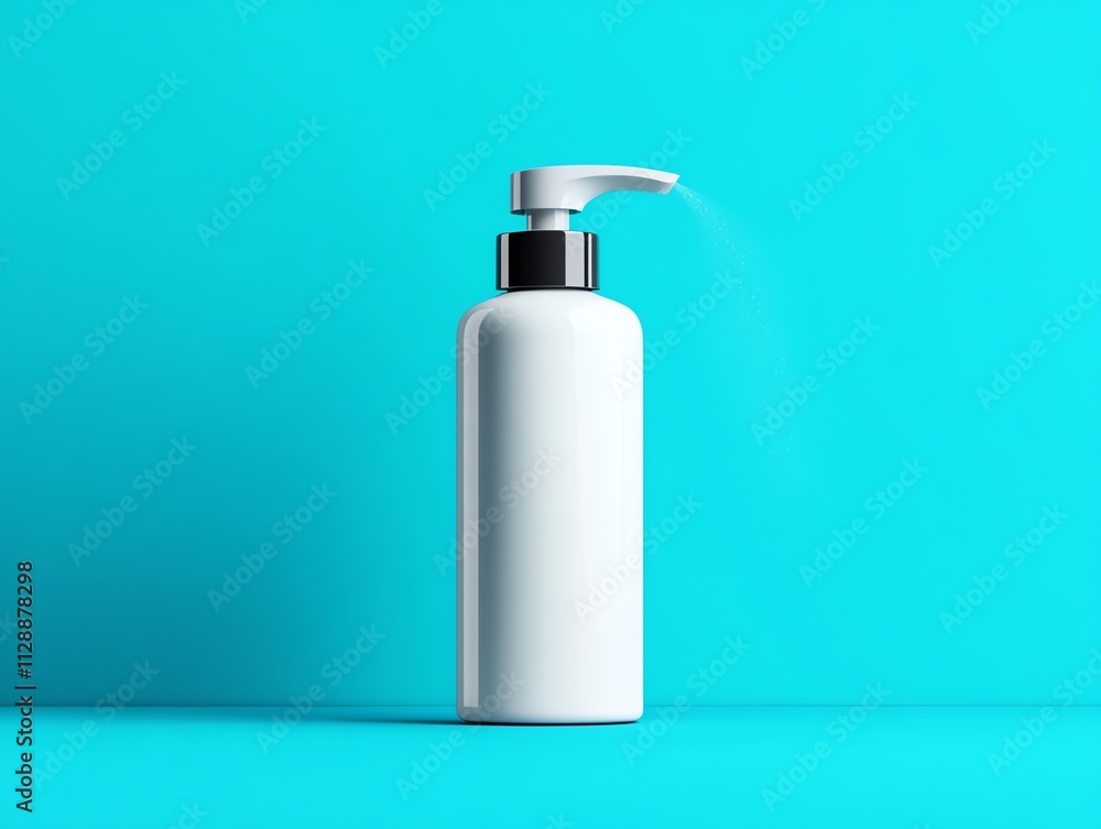 3D render of hair mousse being dispensed from a bottle 3D render of hair mousse being dispensed from a bottle