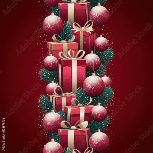 christmas tree with gift boxes