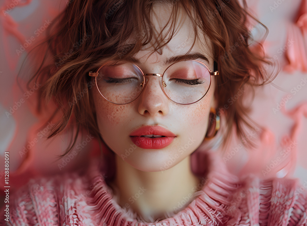 portrait of a girl with glasses portrait of a girl with glasses