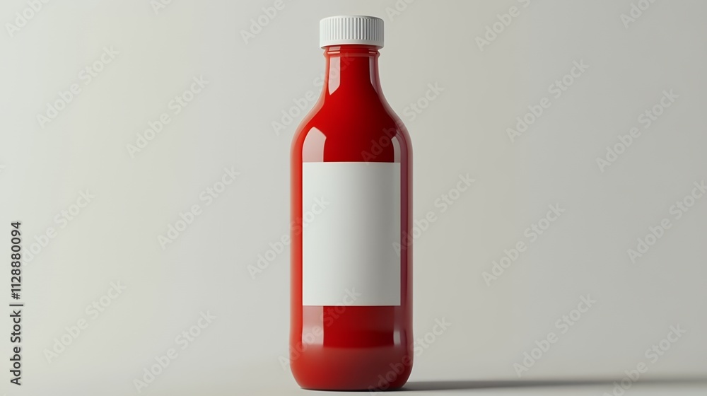 Red Sauce Bottle Mockup Red Sauce Bottle Mockup