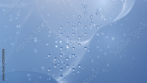 Wallpaper Mural dextrin molecular structure, 3d model molecule, e1400, structural chemical formula view from a microscope Torontodigital.ca