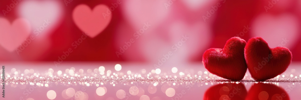 Obraz premium glittering bokeh background valentine's day concept