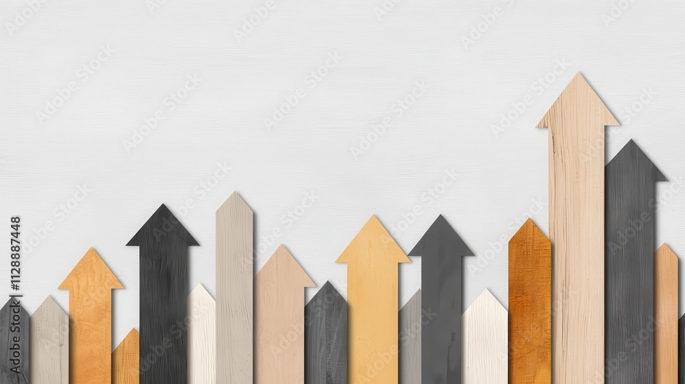 A collection of wooden arrows in various colors, pointing upward against a light background, symbolizing growth and progress. A collection of wooden arrows in various colors, pointing upward against a light background, symbolizing growth and progress.