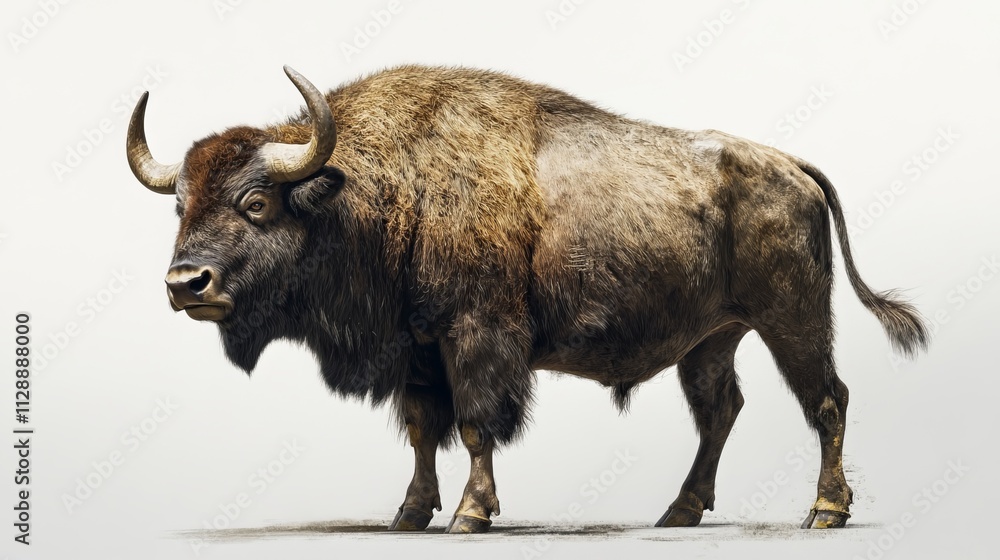 The Aurochs, also known as the European bison, is a massive European bovid with a humped shoulder and massive head. This formidable creature is well-adapted to cold climates The Aurochs, also known as the European bison, is a massive European bovid with a humped shoulder and massive head. This formidable creature is well-adapted to cold climates