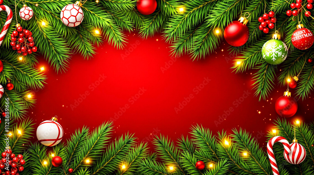 a christmas card with a red background with a christmas tree a christmas card with a red background with a christmas tree