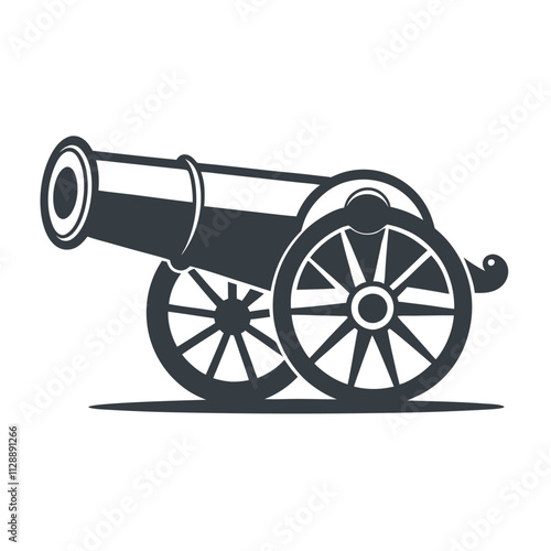 Wallpaper Mural Bold Cannon Vector Design for Historical Logos and Themes. Torontodigital.ca