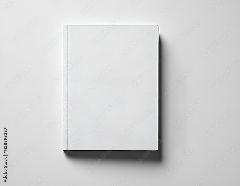 Blank hardcover book mockup with minimal design for branding and publishing concept Blank hardcover book mockup with minimal design for branding and publishing concept