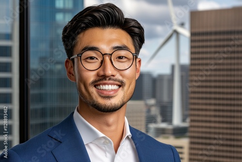 Wallpaper Mural A wind turbine surrounded by a field of golden wheat, with a dramatic sky overhead Torontodigital.ca