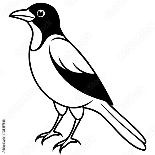 "Oriole Bird Generative AI Vector and Line Art Design for Graphic Projects"