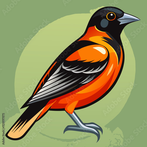 "Oriole Bird Generative AI Vector and Line Art Design for Graphic Projects"