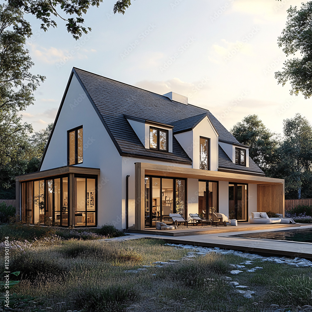 A photorealistic 3D rendering of charming countryside houses, showcasing beautiful architecture and a peaceful setting.
A photorealistic 3D rendering of charming countryside houses, showcasing beautiful architecture and a peaceful setting.