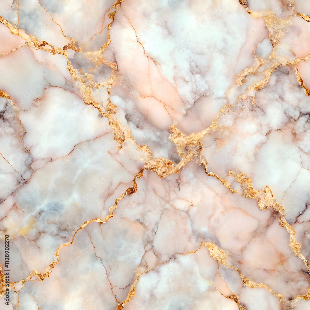 Elegant White Marble with Gold Veins Seamless Pattern. Elegant White Marble with Gold Veins Seamless Pattern.