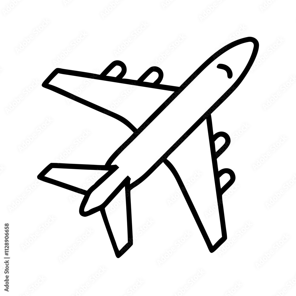 Airplane line icon vector Airplane line icon vector