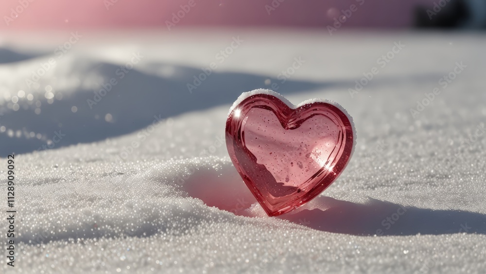 Fototapeta premium Valentines Day web banner featuring heart