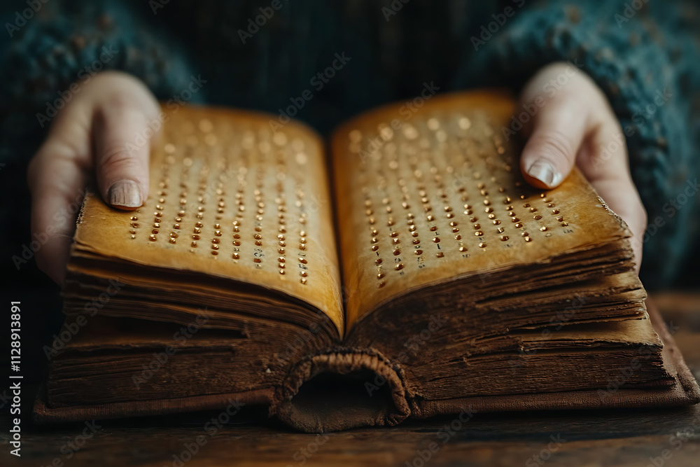 Obraz premium Celebrating the legacy of Louis Braille, this day promotes awareness about Braille's impact on education, inclusivity, and accessibility for the visually impaired