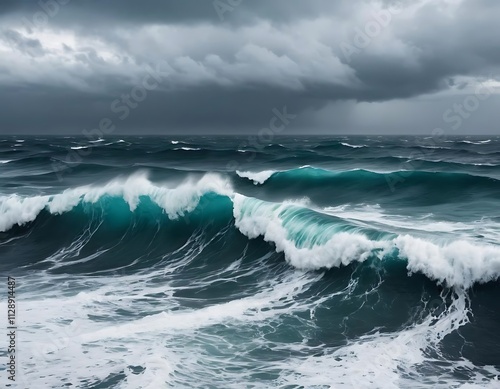 storm over the sea