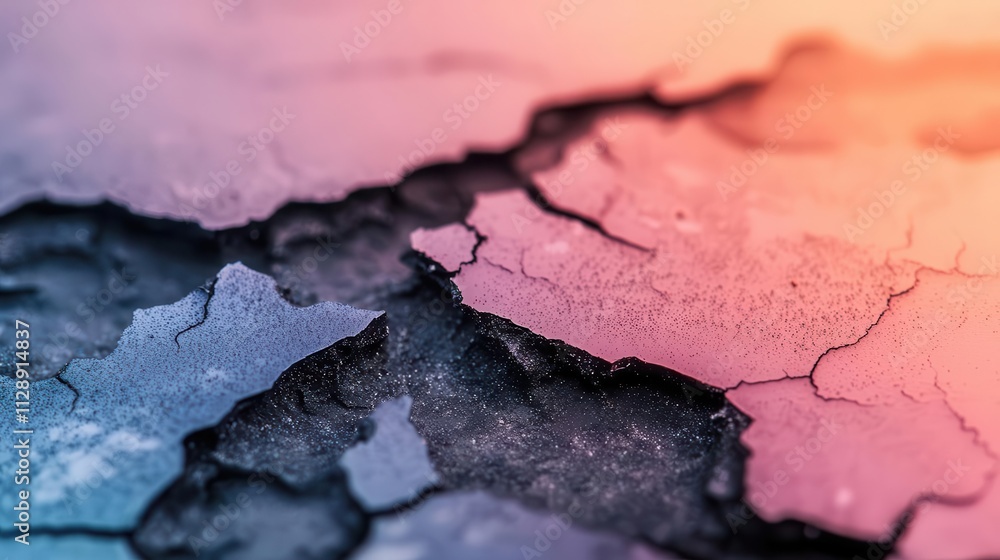 Closeup of a polymer surface under a microscope, vibrant textures, material science properties exploration Closeup of a polymer surface under a microscope, vibrant textures, material science properties exploration