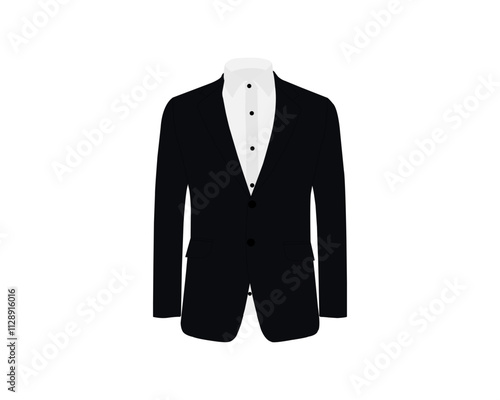  Elegant Black Solid Slim Blazer Perfect for Timeless Sophistication and Effortless Style Vector, Art For Free SVG Download