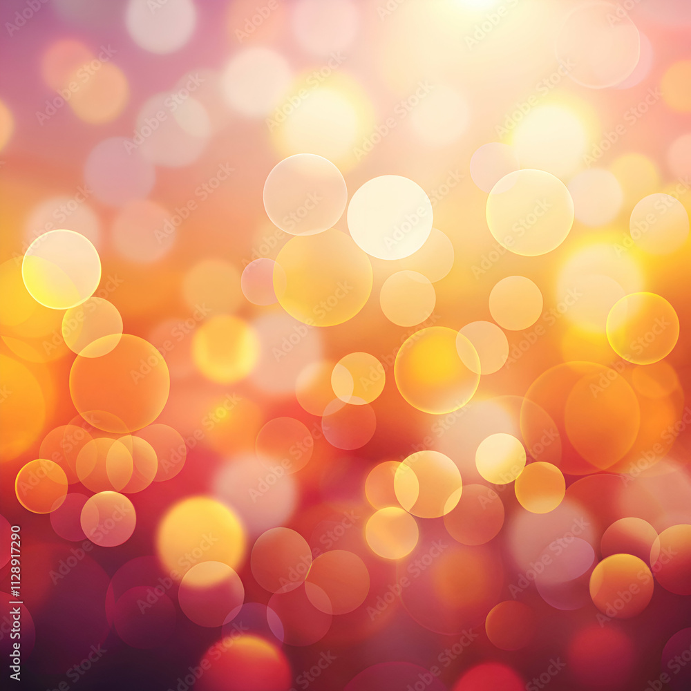 Warm Bokeh Lights Create a Festive Background. Warm Bokeh Lights Create a Festive Background.
