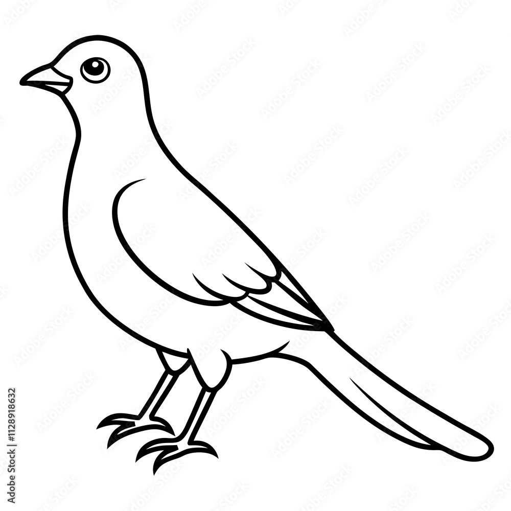 Fototapeta premium Cuckoo bird generative AI vector & line art designs for digital graphics & creative projects.