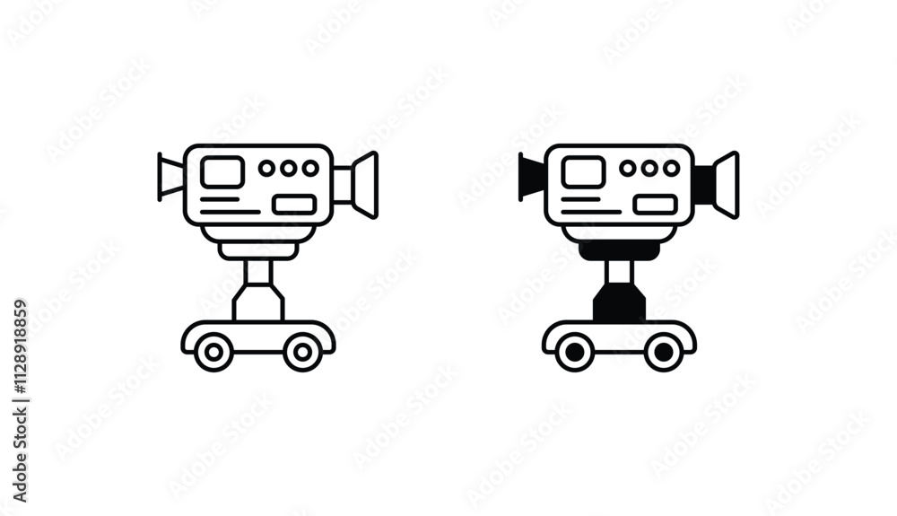 Camera Dolly icon design with white background stock illustration Camera Dolly icon design with white background stock illustration