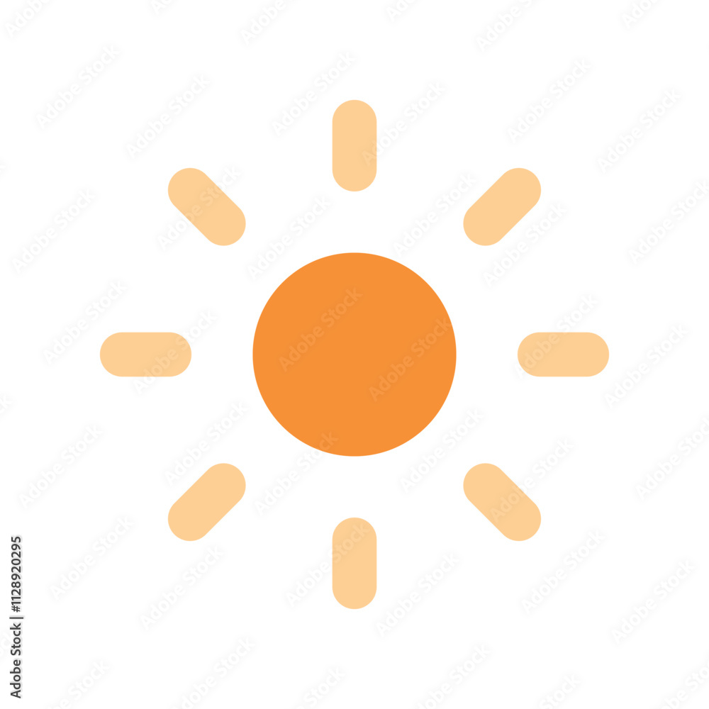 Pixelated Sun Icon: Red and Pink, Eight Rays, Simple Design Pixelated Sun Icon: Red and Pink, Eight Rays, Simple Design