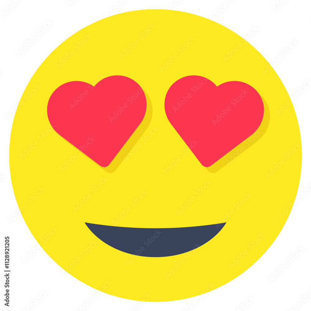 Trendy design icon of heart eyes face Trendy design icon of heart eyes face