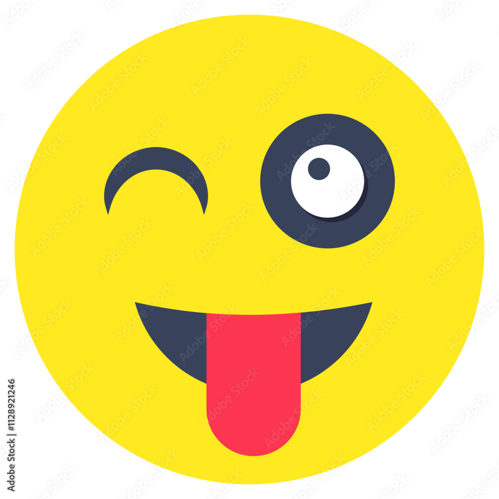 Fototapeta premium A unique design icon of tongue out face