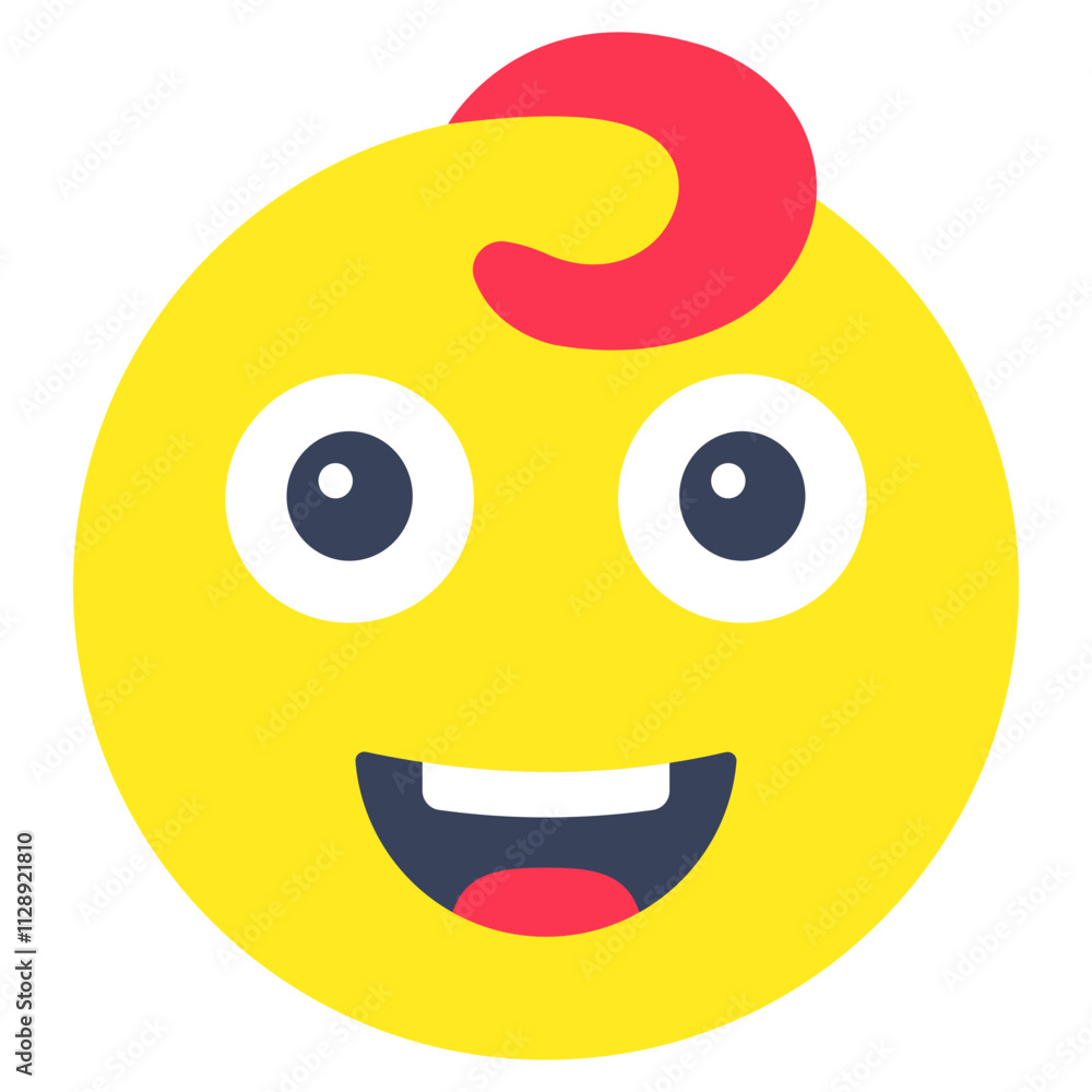 Fototapeta premium A beautiful design icon of baby emoji