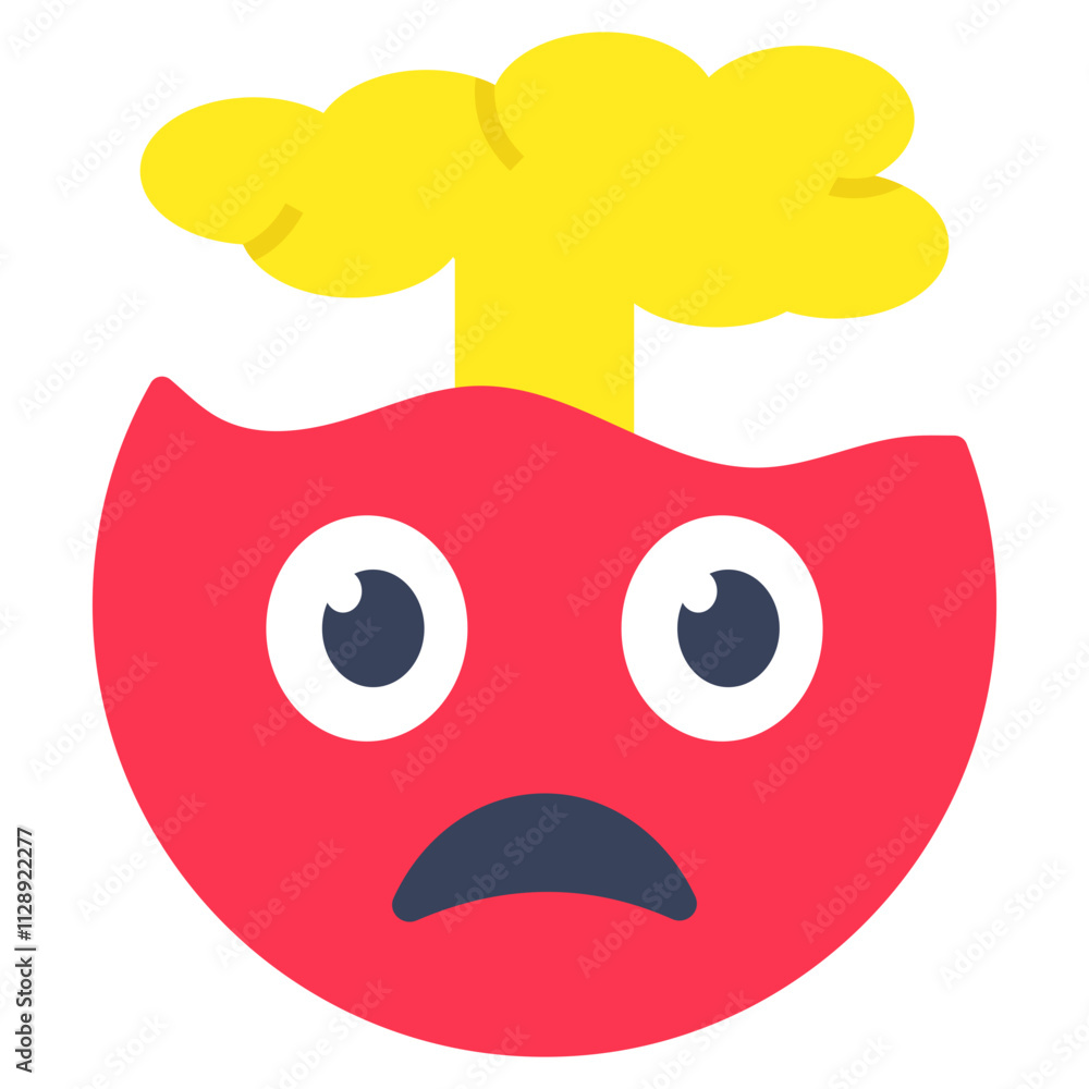 Modern design icon of exploding head emoji Modern design icon of exploding head emoji