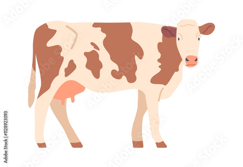 Dairy breed of cow vector illustration