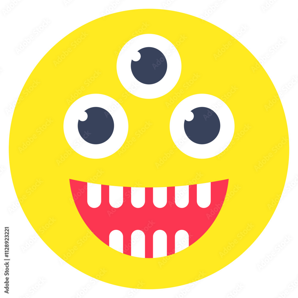 Fototapeta premium Trendy design icon of monster emoji