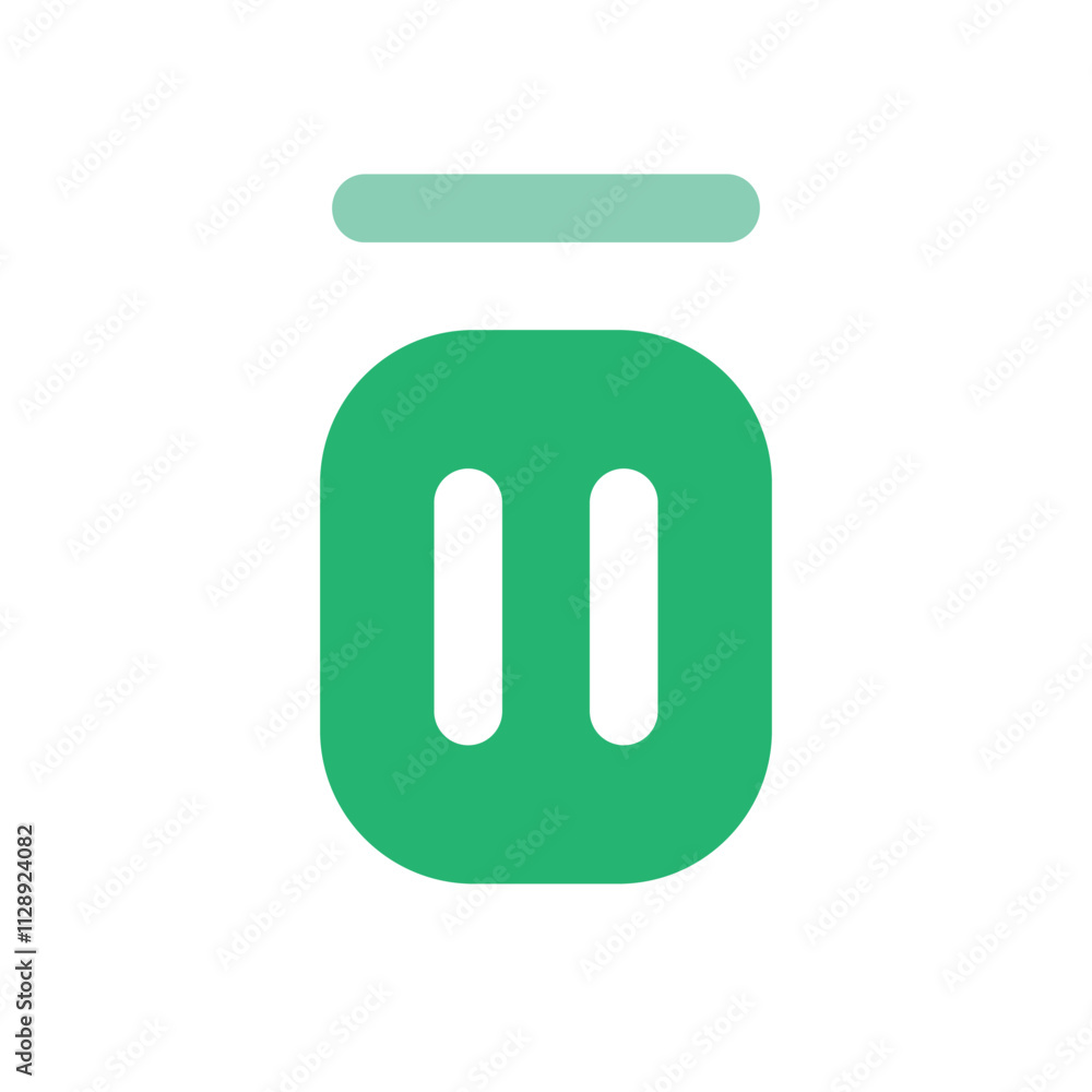 Abstract pixel art depiction of a jar or container with a lid. Abstract pixel art depiction of a jar or container with a lid.