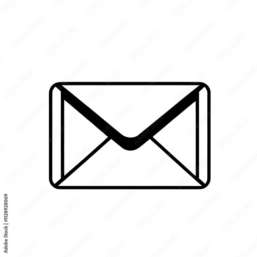Simple Black Envelope Icon Simple Black Envelope Icon