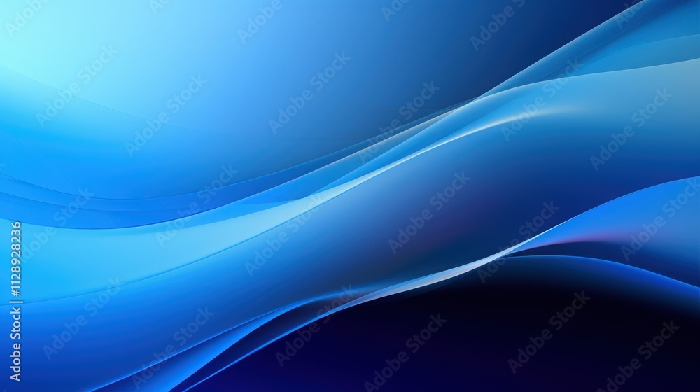 Obraz premium Abstract Blue Waves Flowing Design Background