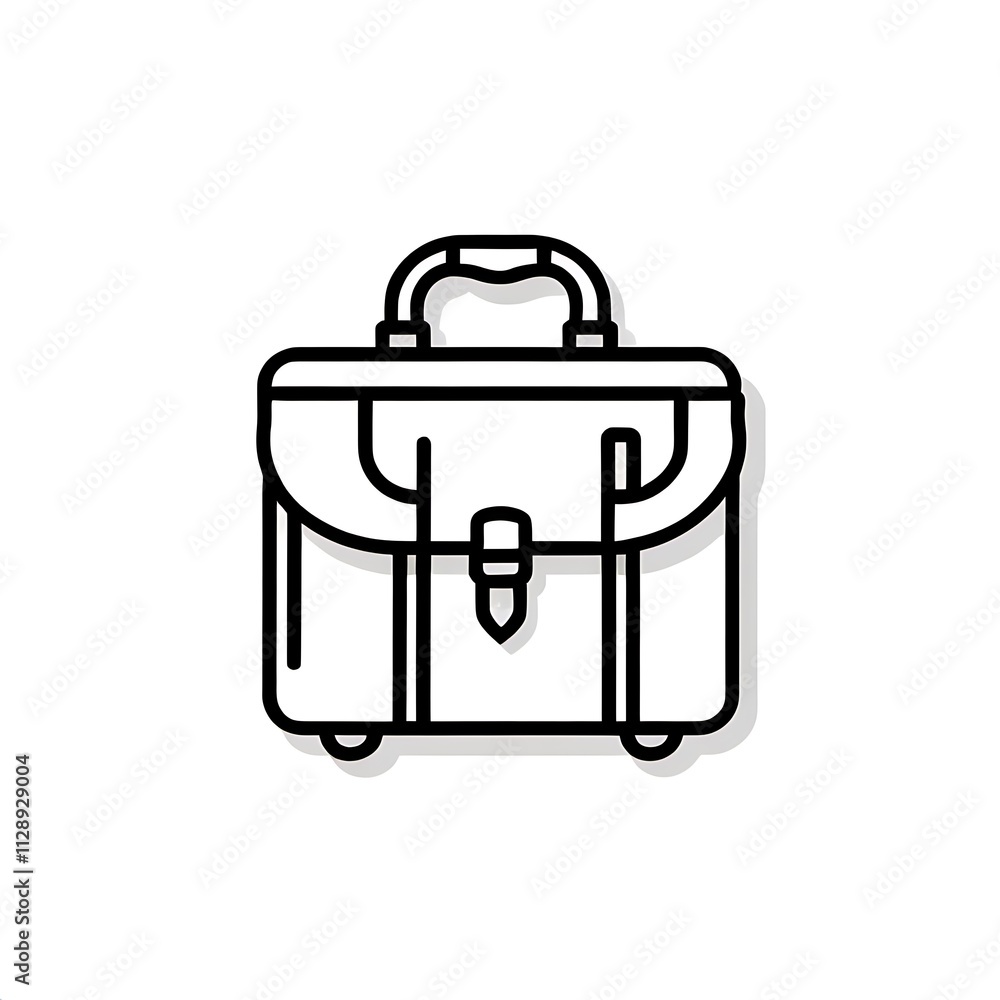 Business Briefcase Icon: A simple yet elegant line art icon of a briefcase, perfect for professional presentations, website designs, or branding materials. Business Briefcase Icon: A simple yet elegant line art icon of a briefcase, perfect for professional presentations, website designs, or branding materials.