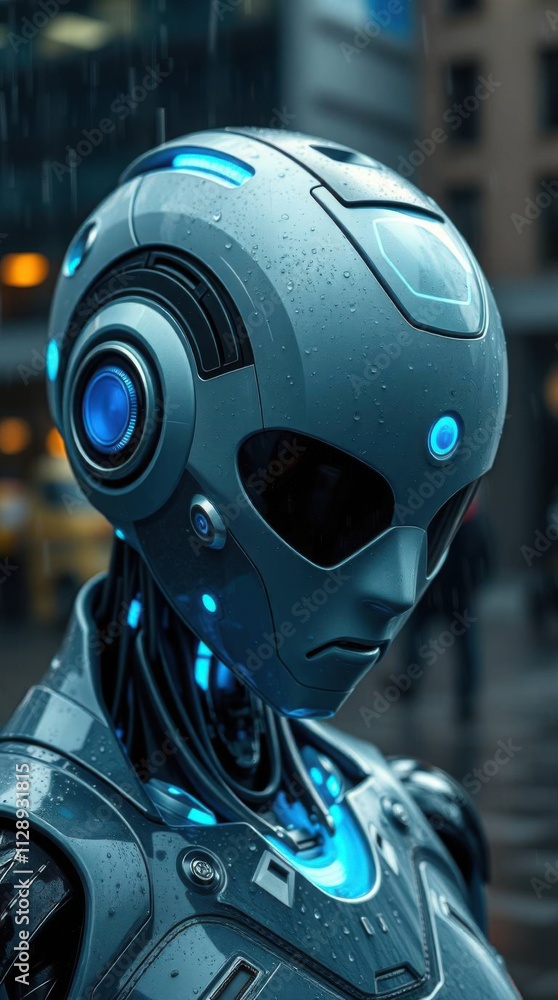 Fototapeta premium Futuristic Humanoid Robot 