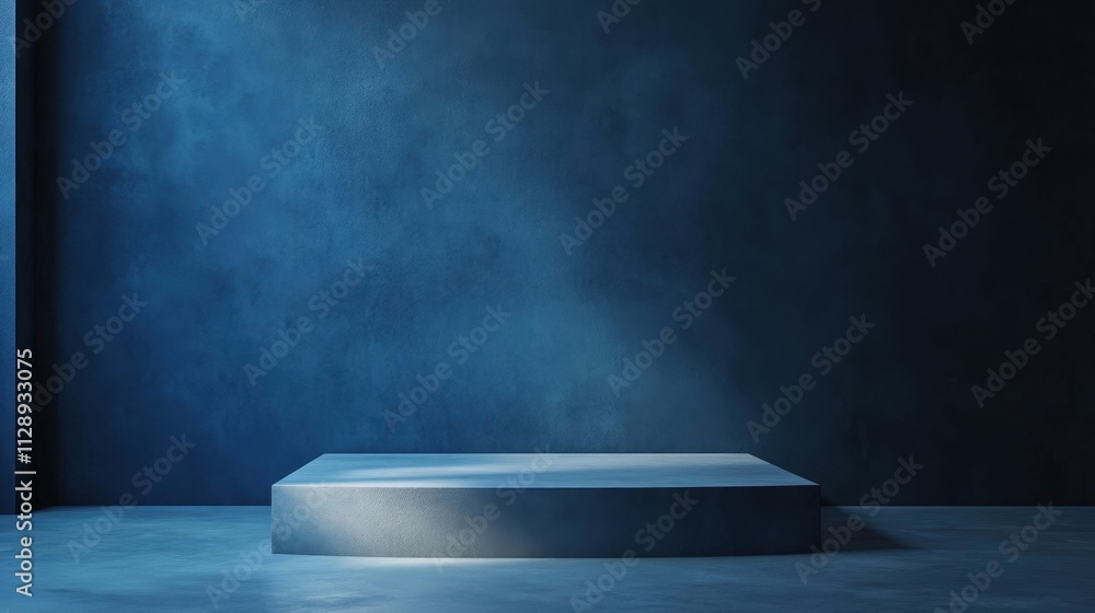 Minimalist Display Pod on Dark Background with Soft Lighting Effect Minimalist Display Pod on Dark Background with Soft Lighting Effect
