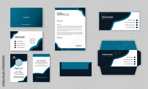 Modern Brand Identity Design Template with Logo and Stationery