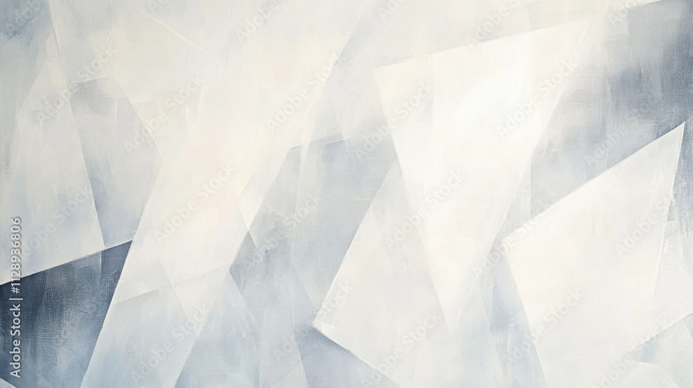 Abstract Geometric Background in Soft Tones of White and Gray