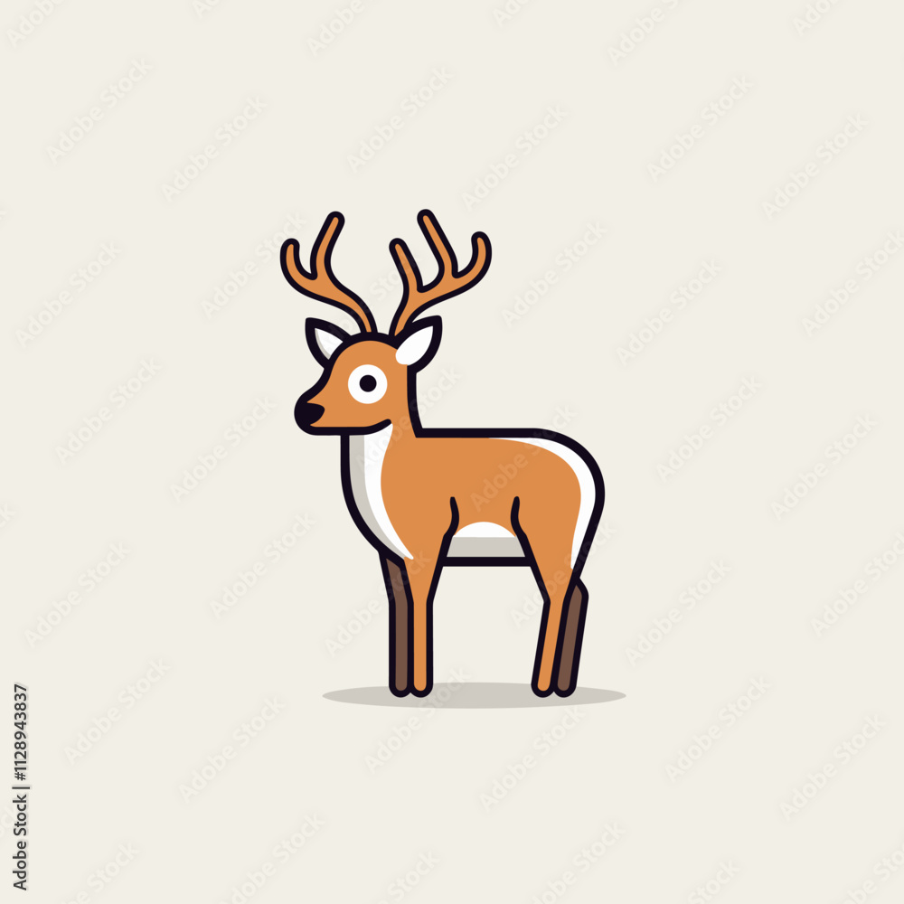 Fototapeta premium Deer cartoon illustration