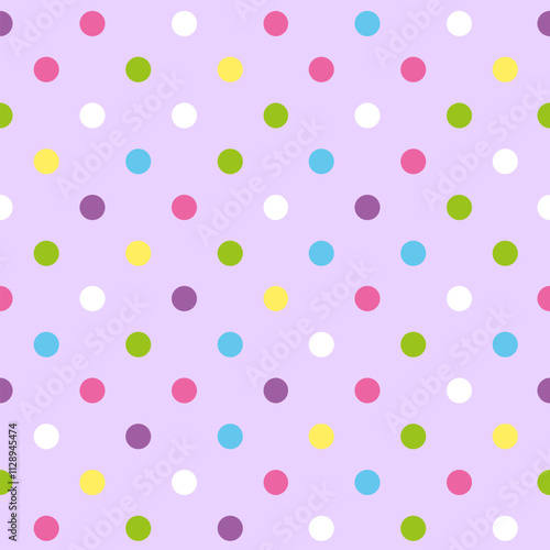 Celebration Colorful Polka Dot pattern, seamless texture