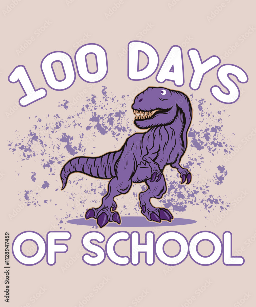 100 days of school t-shirt design vector illustration 100 days of school t-shirt design vector illustration