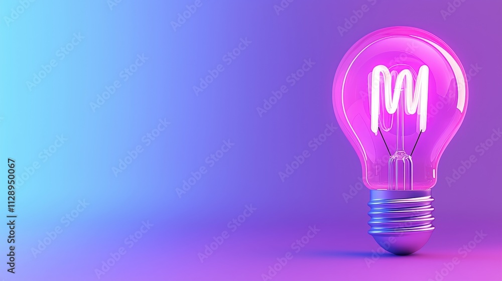 A brightly illuminated light bulb amidst vibrant drawings and artistic supplies. A brightly illuminated light bulb amidst vibrant drawings and artistic supplies.